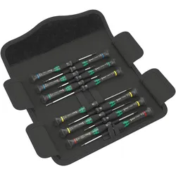 WERA Elektronik-Schraubendrehersatz, 05073675001, Kraftform Micro 12 Universal 1, 12-teilig