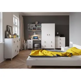 Idzczak Meble Jugendzimmer-Set Bett Schrank Kommoden Nachttisch Schreibtisch Wandregal FIGO 02