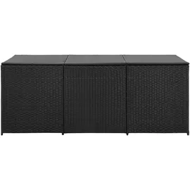 furnicato Gartenbox 180 x 90 x 70 cm Schwarz