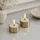 uYuni LED Teelichter 4,1x2,3cm Timer 2er Set gold