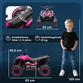 Homcom Kinder-Elektroquad 12V Elektro Quad rosa (1-tlg)