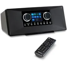 Medion P85333 Internetradio mit DAB+ (WLAN, UKW, Spotify Connect, Amazon Music, DLNA, USB, Kopfhörer-Anschluss, AUX, Stereo Line-Out Cinch, Sleep Timer) schwarz