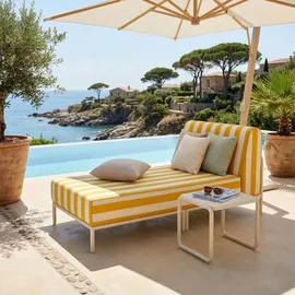Oviala Chaiselongue modulare Gartenmöbel gelb