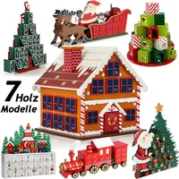 Adventskalender Lokomotive 42 x 23 x 11cm mehrfarbig