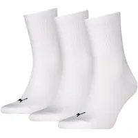 Puma UNISEX LOGO SHORT CREW Socken 3 Paar Schwarz/Weiß 39-42