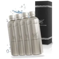 Luckymoose Edelstahl Flasche 1,25L silber