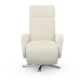 sit&more TV-Sessel Grenoble Polyester 71 x 110 x 82 cm Beige mit Kopfteilverstellung