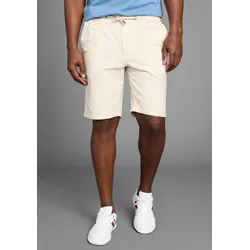 Bermudas DELMAO "aus Leinen", Herren, Gr. S, N-Gr, beige (sand), Web, Obermaterial: 55% Leinen, 45% Baumwolle, Leinenoptik, casual, bequem, Hosen, Lässige Bermudas