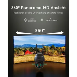 COOAU 4G LTE Überwachungskamera Aussen Akku mit SIM Karte+64GB Kartenspeicher+Solarpanel, Kamera überwachungs LTE,2K Kabellos Solar Kamera Outdoor mit Farb-Nachtsicht, PIR Personenerkennung,