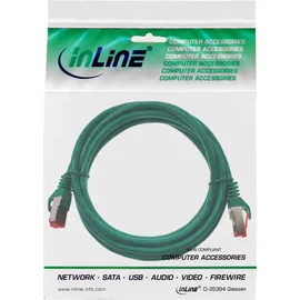 InLine InLine® Patchkabel, S/FTP (PiMf), Cat.6, 250MHz, PVC, Kupfer, grün, 2m