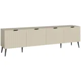 [en.casa] Nand TV-Lowboard 180 x 35 x 51 cm Sandfarben Metall/Spanplatte