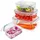 yashe Frischhaltedose transparent 1 l 4-teiliges Set