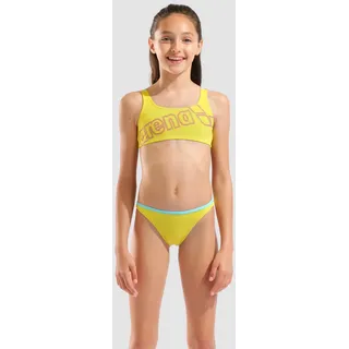 Sport Bikini Mädchen arena Logo - Yellow Star-water-shocking Pink - 128