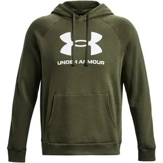 Under Armour Rival Fleece Logo Hoodie Herren 390 marine od green/white M