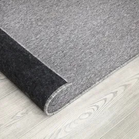 Paco Home Teppich Wohnzimmer Schlafzimmer Kurzflor Waschbar Melierte Optik Einfarbig Weich 160x220 cm, grau,