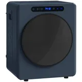 5kg Ablufttrockner, 1000W Kompakter freistehender Frontlader-Wäschetrockner mit Edelstahltrommel, Timer, Blau - Blau