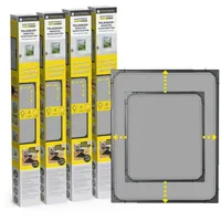EasyMaxx Insect Protect | Teleskop-Insektenschutzgitter | anthrazit | 4er-Set