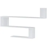 [en.casa] Wandregal Kitee 120 x 14,5 x 71,5 cm Weiß