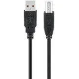 goobay USB 2.0 Hi-Speed Kabel, 68900 USB 1,8m A/B-Stecker schwarz