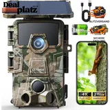 CEYOMUR Solar Wildkamera 4K 30fps 64MP Wi-Fi 6 wildtierkamera mit Handyübertragung App, 120° Erfassungswinkel, Solarbetrieben