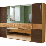 Wiemann Kleiderschrank Cordoba 250 x 216 cm Glas Braun Mocca