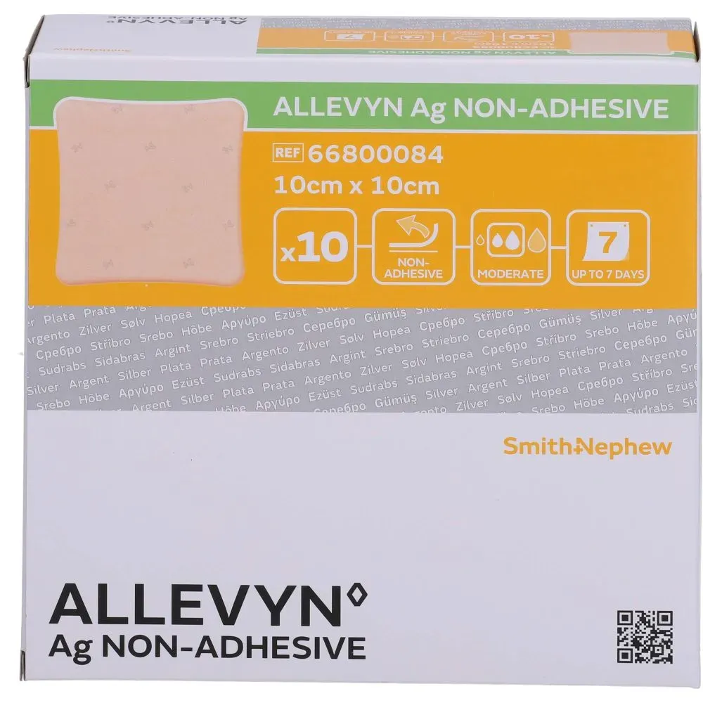 ALLEVYN Ag non Adhesive 10x10 cm Wundverband 10 St