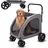 Vevor Hundebuggy 79x91x113 cm Hundewagen bis 73 kg Tragkraft Dunkelgrau