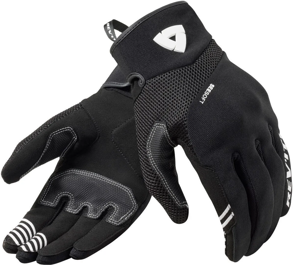 Revit Endo Damen Motorrad Handschuhe, schwarz-weiss, Größe M