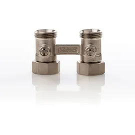Simplex Hahnblock D2/50 Standard, Durchgangsform, für Heizkörper mit 3⁄4 Zoll AG