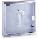 Hti-Living Schlüsselkasten Edelstahl/Glas