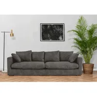 Home Affaire Big-Sofa HOME AFFAIRE "Coray", grau (anthrazit), B:266cm H:80cm T:113cm, 100% PES, Sofas, Big-Sofa, extra weich und kuschelig, Füllung mit Federn und Daunen