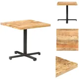 vidaXL Bistrotisch Quadratisch 80x80x75 cm Raues Mangoholz - Esstische - Braun