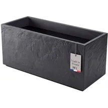 BigDean Pflanzkübel Groß 100 x 39,5 x 43,5 cm Schwarz