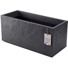 BigDean Pflanzkübel Groß 100 x 39,5 x 43,5 cm Schwarz