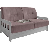 Livetastic Schlafsofa, Rosa, Textil, Kiefer, massiv, 2-Sitzer, 154x88x90 cm, Made in Eu Armteil links, rechts, einzeln ausziehbar, Kinder- , Jugendzimmer, Jugendmöbel, Jugendsofas