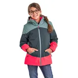 KILLTEC Mädchen Kow 195 Grls Jckt Outdoorjacke Funktionsjacke mit Kapuze, Dunkel Aquaverde, 140 EU