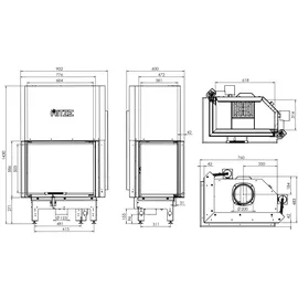 Hitze ALBERO AL16LG.HD Stahl Schwarz