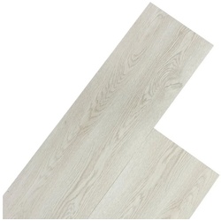 STILISTA Vinyllaminat Vinyllaminat Bodenbelag Holzoptik PVC Planken, Dielen, 5,07m2 oder 20m2, rutschfest, wasserfest, 15 Dekore weiß