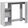 vidaXL Bartisch mit Regal 124 x 46 x 103,5 cm Grau Sonoma