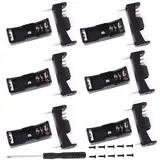 VISSQH 12 Stücke 12V 23A Batteriehalter,12V Kunststoff Batteriehalter Gehäuse,A23 Batteriehalter mit Pin,Batteriefachhalter mit Schraubendreher und Schrauben