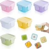 BGOBTY Frischhaltedosen mit Deckel Klein, 6 Stück, 60 ml, Tupperdosen Set, Gefrierdosen Klein, Kleine Dosen mit Deckel Plastik, für die Aufbewahrung von Marmelade, Obst, Snacks