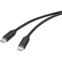 Renkforce USB-Kabel USB 2.0 USB-C® Stecker 1.00 m Schwarz