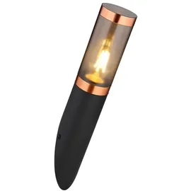 meine wunschleuchte Moderne LED Außenwandleuchte (H 41cm) 41cm schwarz