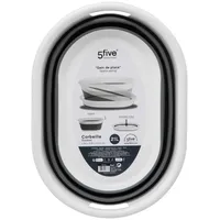 5five simply smart 5five - faltbarer wäschekorb 21l grau und weiß