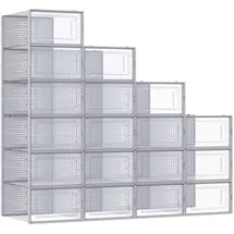 Songmics Schuhbox 18er Set grau