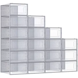 Songmics Schuhbox 18er Set grau