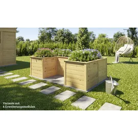 Weka Hochbeet Modular 69 x 67 x 69 cm Beige