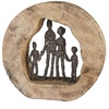 Casablanca by Gilde Dekofigur Skulptur Familie Glück Liebe - Familienskulptur aus Holz Aluminium mit Spruchanhänger - Dekoration Wohnzimmer Geschenenk Geburtstagsgeschenk - Höhe 28 cm