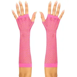 Rosa Neon Netzhandschuhe Nena