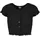 URBAN CLASSICS Cropped Button Up Rib Tee -